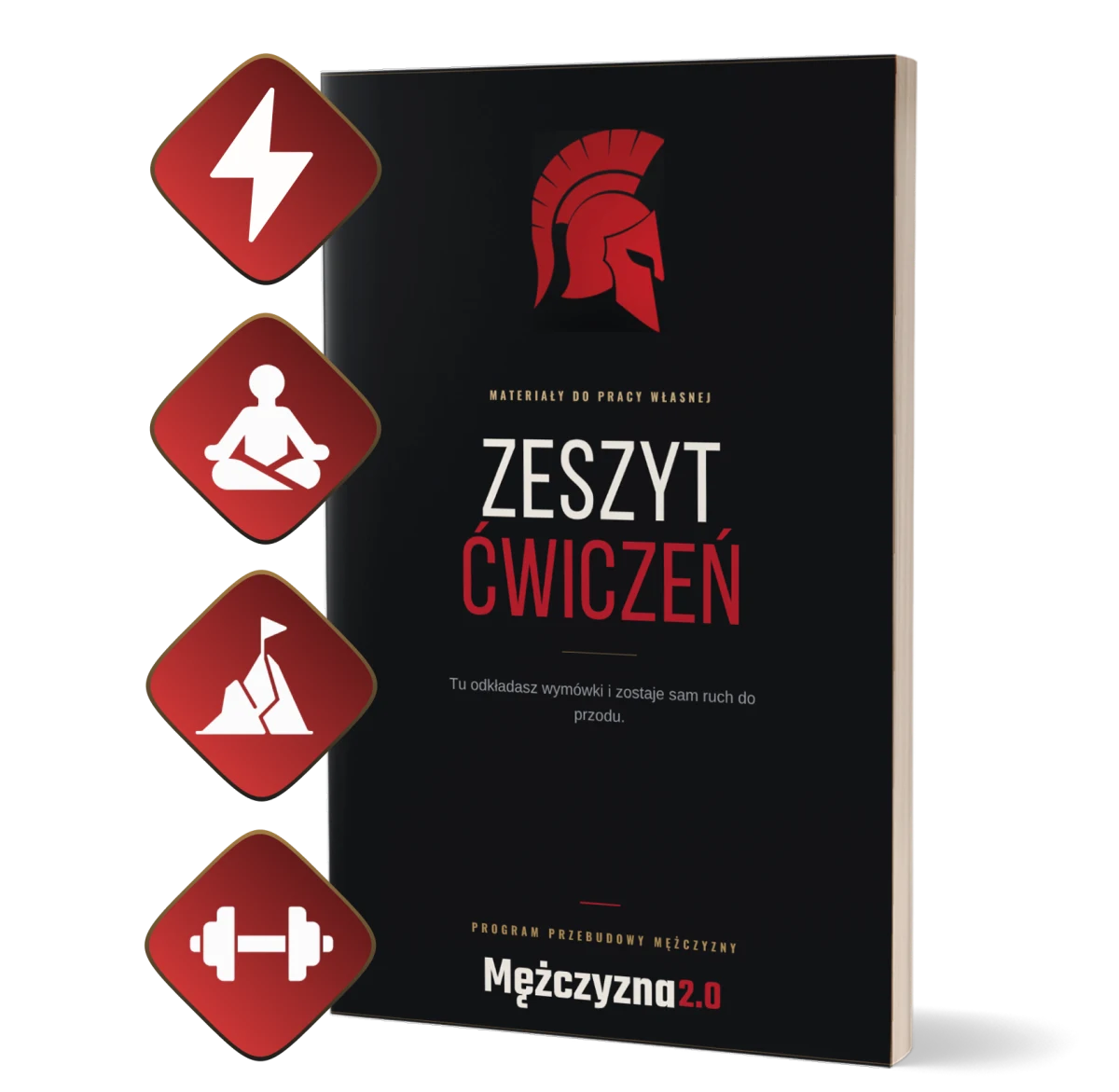 Zeszyt ćwiczeń Mężczyzna 2.0 z instrukcjami do codziennej pracy.